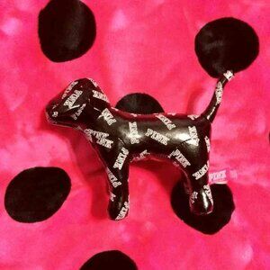 VS PINK Mini Dog Plush new Victoria's Secret Collector Black White logo